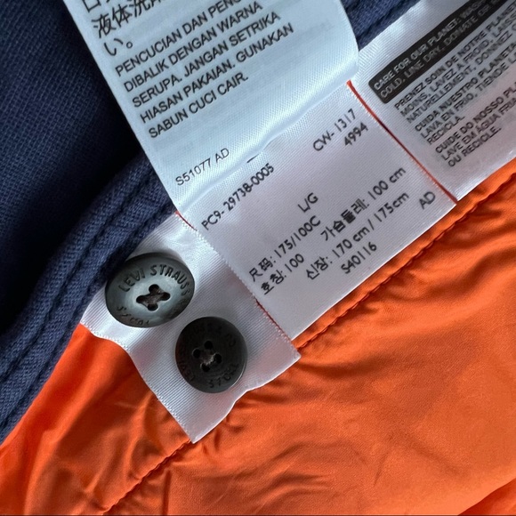 Men's Levi's X NFL Navy Denver Broncos Moleskin Long Sleeve Overshirt Shacket - Picture 9 of 11